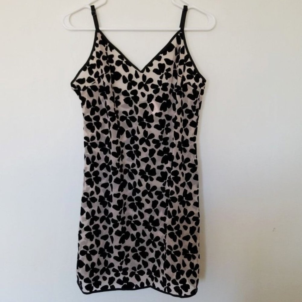 Victoria's Secret Black Floral Slip on Light Pink
